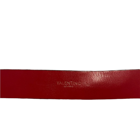 Red Croc embossed Valentino belt Size M - Picture 5 of 8